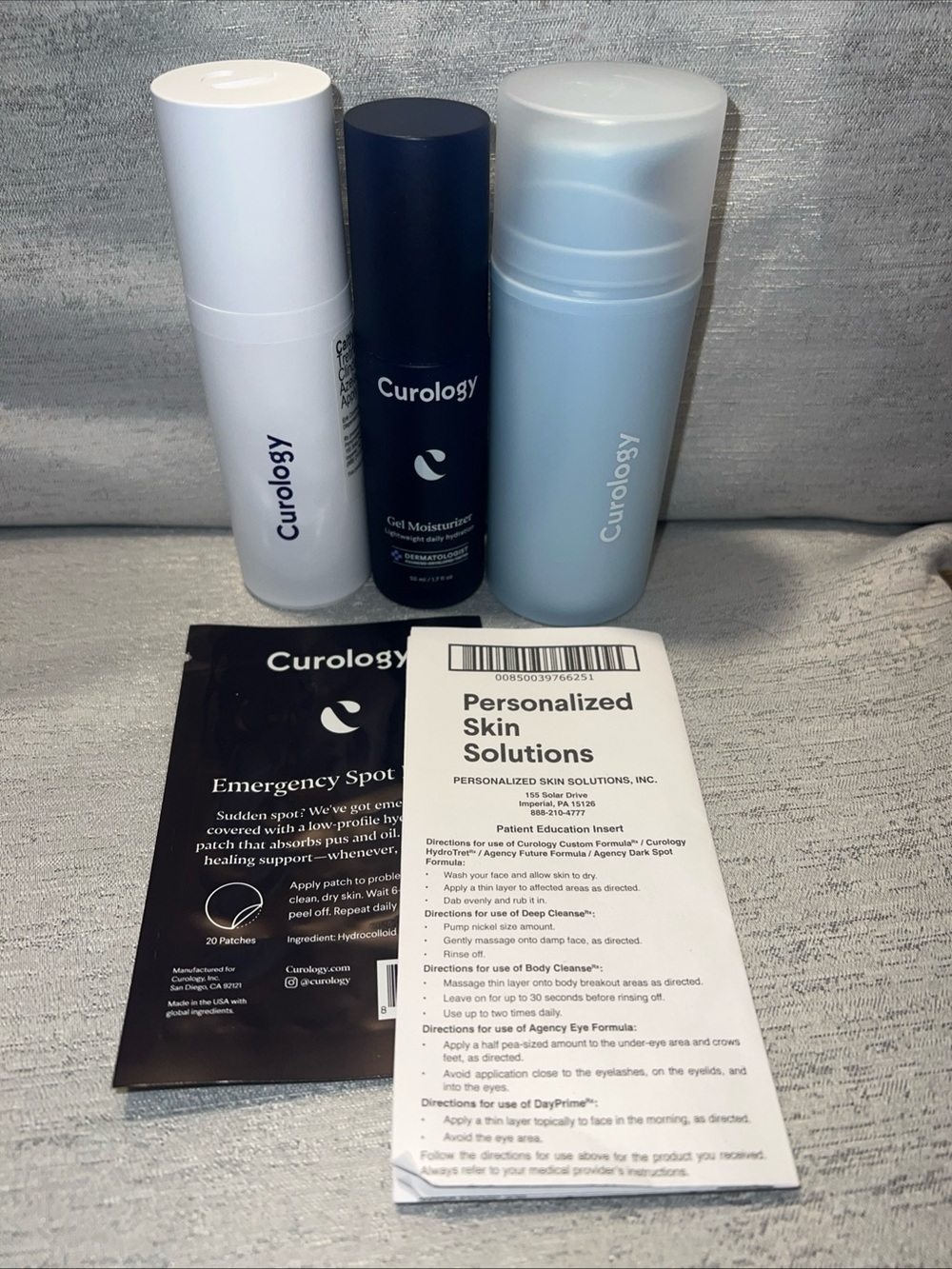 Curology Acne & Blemish Trio — Light Blue & White Packaging